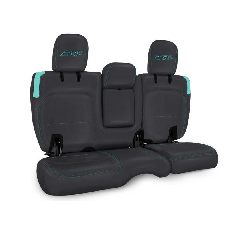 PRP Seats B044-09 PRP Jeep Wrangler JL Rear Bench CoversU - 4 door with Armrest - Black/Teal