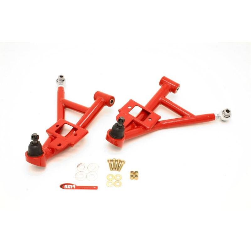 BMR Suspension AA020R A-arms, Lower, DOM, Adjustable, Polyurethane/Rod End Combo, 1" Lowering