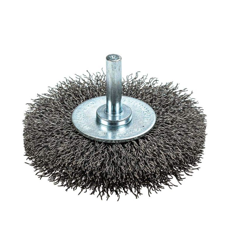 Forney 72254 Wire Wheel Brush, Coarse Crimped with 1/4" Round Shank, 3"