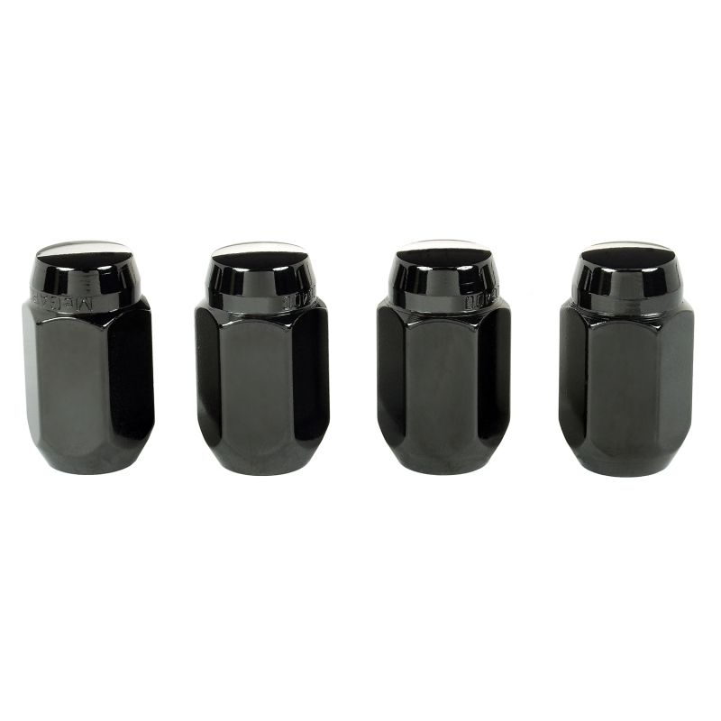 McGard 64031 Hex Lug Nut (Cone Seat) M12X1.5 / 13/16 Hex / 1.5in. Length (4-pack) - Black