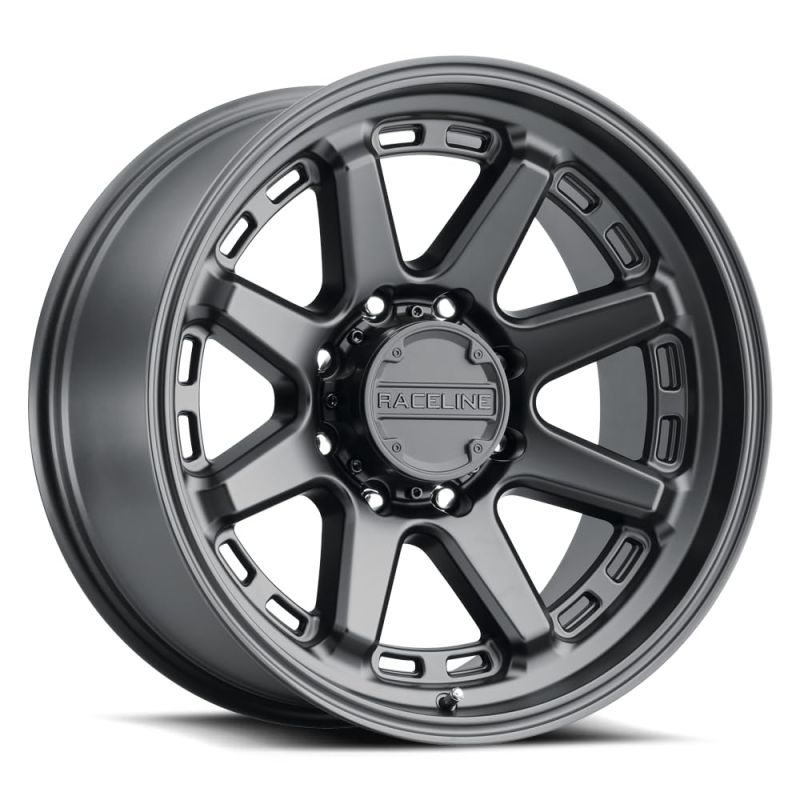 Raceline 947B Scout 18x9in / 8x170 BP / 18mm Offset / 125.2mm Bore - Satin Black Wheel