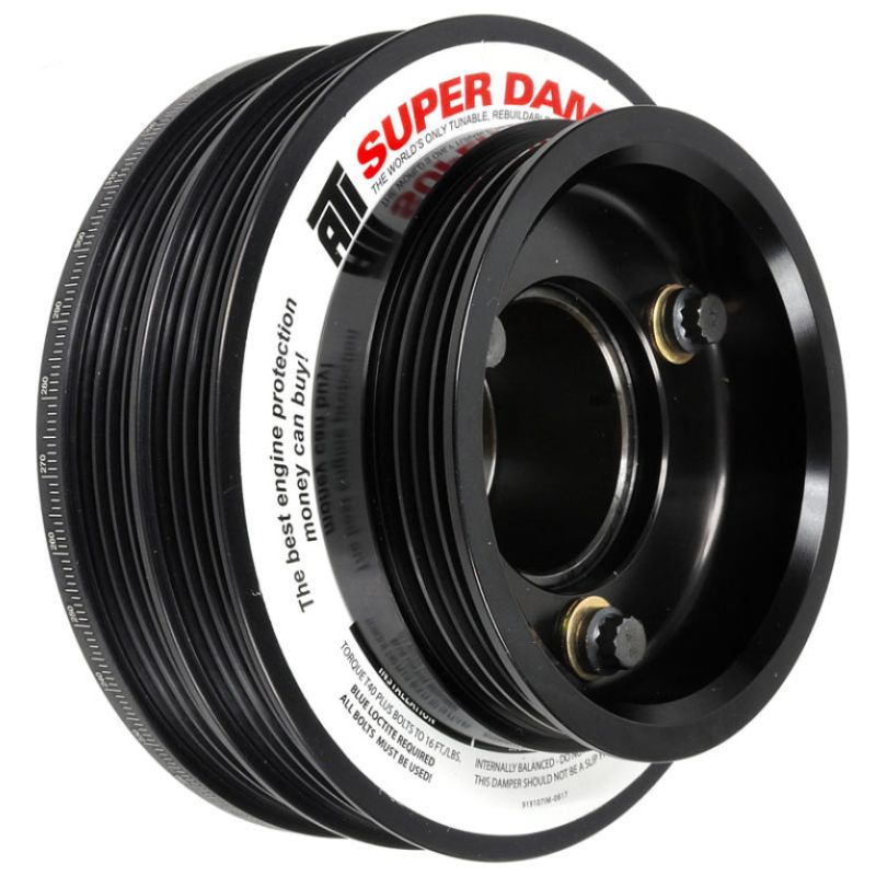 ATI ATI918599 Damper - 5.67in - Alum - (2) 4 Grv - Nissan RB26 - R32 Only - 1Pc - w/Power Steering Pulley