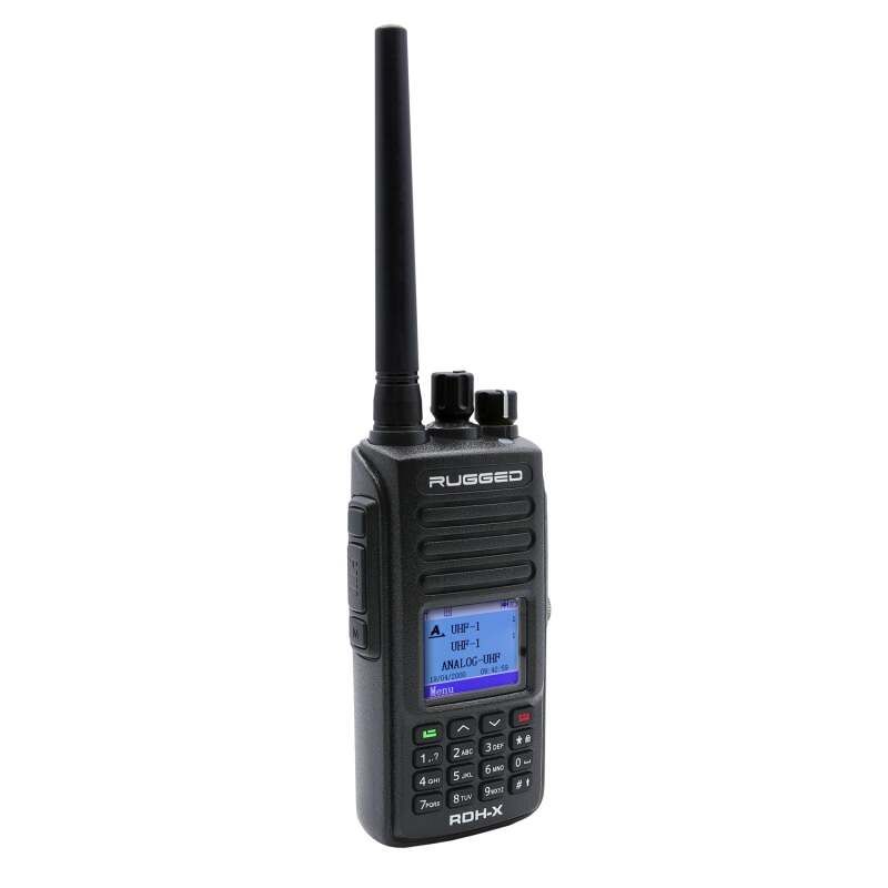 Rugged Radios RDH-X WATERPROOF - Rugged RDH-X - Bus Band 2-Way Radio - Digital and Analog / Black