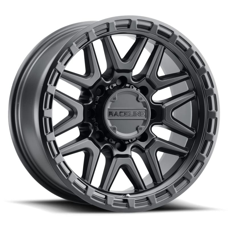 Raceline 953B Krank 17x9in / 8x170 BP / -12mm Offset / 125.2mm Bore - Satin Black Wheel