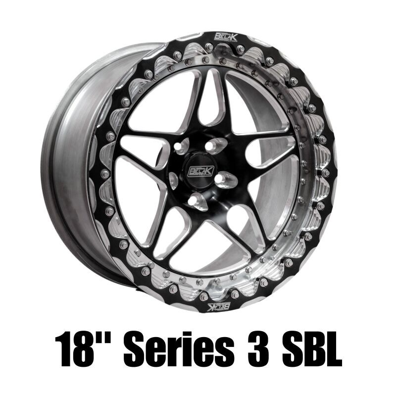 Belak Wheels 18065475S32BS-NBL Belak 18x6 / 2.75in BS / 5x4.75 BP / High Pad / Series 3 Wheel - Non-Beadlock