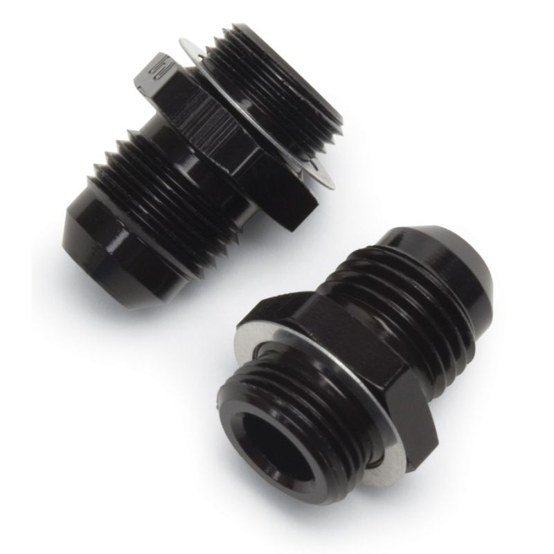 Russell Performance -6 AN Carb Adapter Fittings (2 pcs.) Black