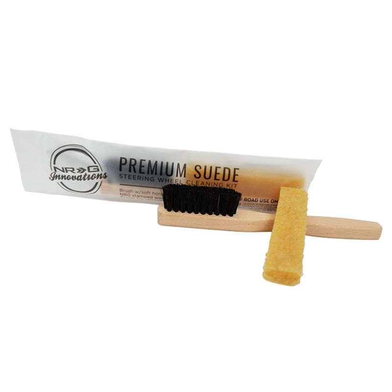 NRG SCK-001 Suede Steering Wheel Cleaning Kit- Including Eraser and Horse Brush