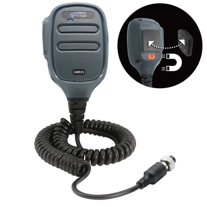 Rugged Radios HM-GMR25 Hand Mic for GMR25 Mobile Radio with Scosche MagicMount