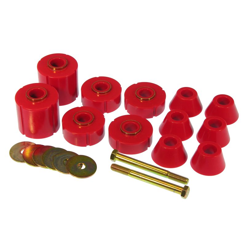 Prothane 73-80 GM Body Mount 12 Bushing Kit - Red