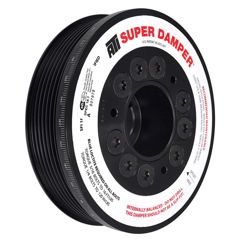 ATI ATI918477 Damper - 5.67in - Alum - 7 Grv - Honda K20 - Street - 02+ 2.0L - Civic Type-R / Acura RSX - 1Pc