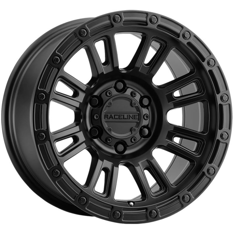 Raceline 956B Compass 17x8in / 5x108 BP / 30mm Offset / 72.62mm Bore - Satin Black Wheel