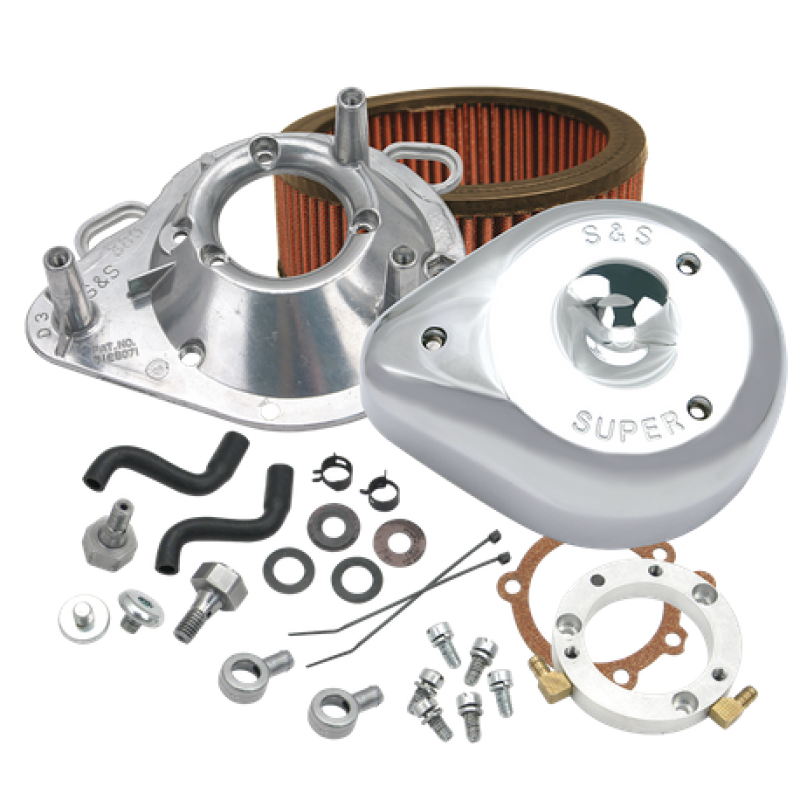 S&S Cycle 17-0450 93-06 BT w/ Stock CV Carburetors Teardrop Air Cleaner Kit