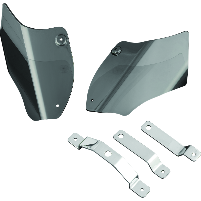 Kuryakyn 1186 Saddle Shields Heat Deflectors 00-17 Softail Smoke