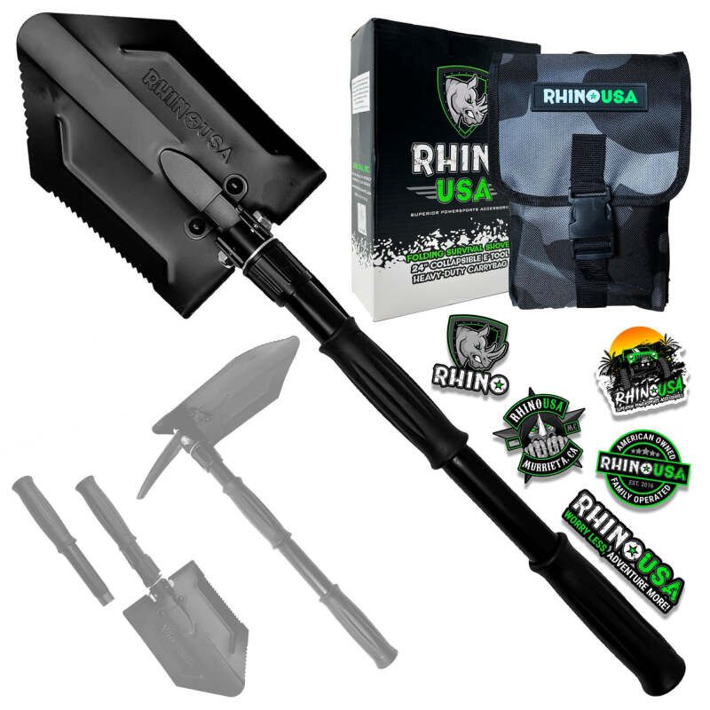 Rhino USA RNO-ETOOL-3 Straight Handle Recovery Shovel W/Pick