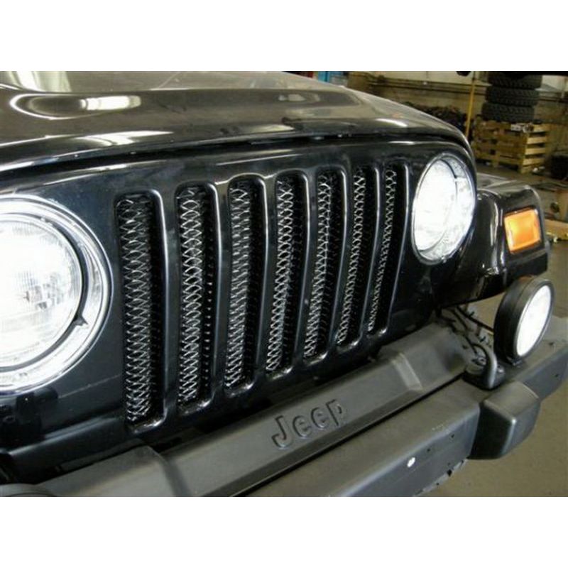 Rampage 86514 1997-2006 Jeep Wrangler(TJ) Grille 3D Single Piece - Black