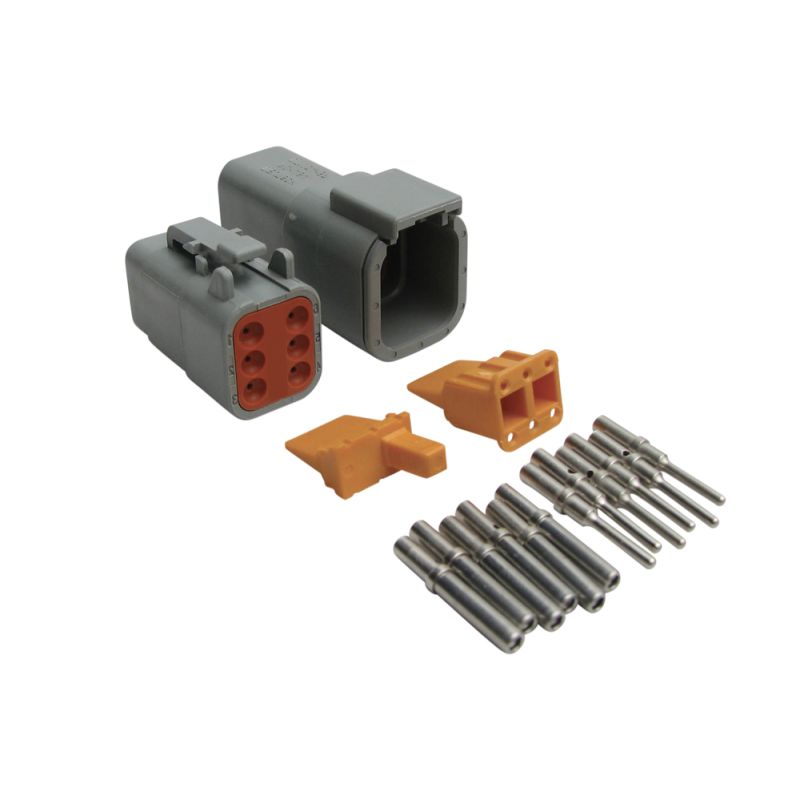 Haltech HT-031015 Matching Set of Deutsch DTM-6 Connectors 7.5 Amp Plug & Pins