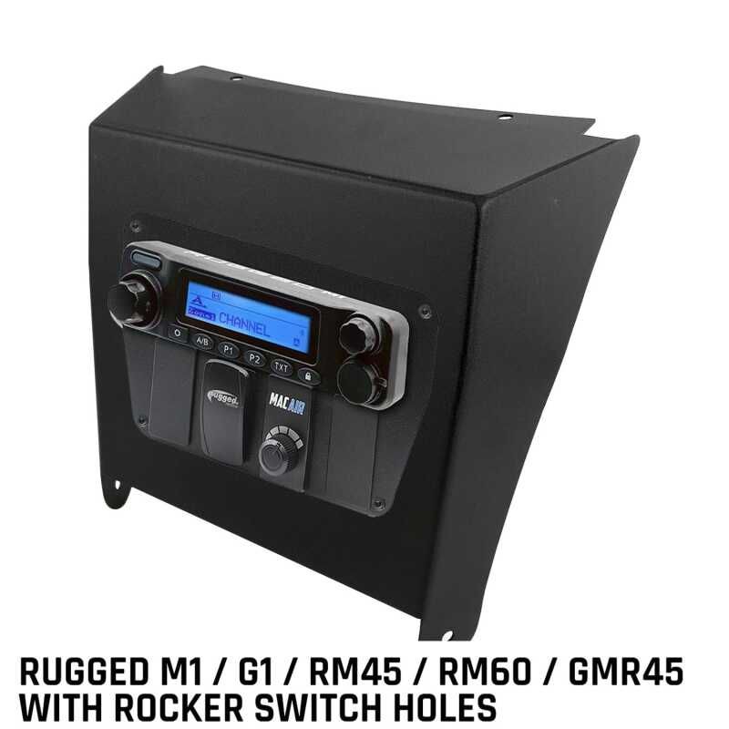 Rugged Radios MT-KRX-MM-RS Kawasaki KRX Multi-Mount Kit - Rugged M1/G1/RM45/RM60/GMR45 w/Switch Holes