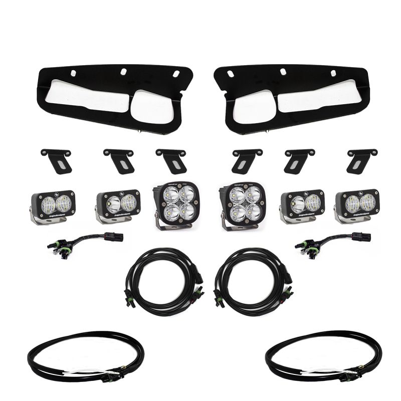 Baja Designs 447763UP Squadron Pro/Dual S2 Sport Steel Bumper Fog Pocket Light Kit