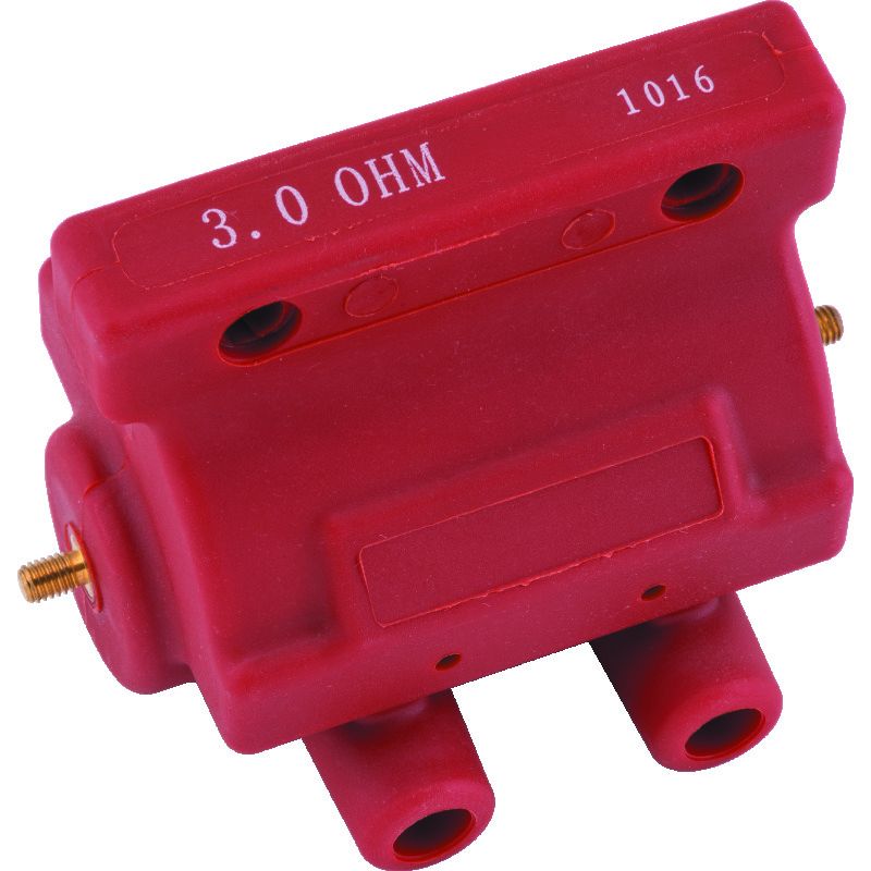 TwinPower 210070 Twin Power 85-03 Big Twin and XL Ignition Coil Red Replaces H-D 31614-83A 3 Ohm Original Style