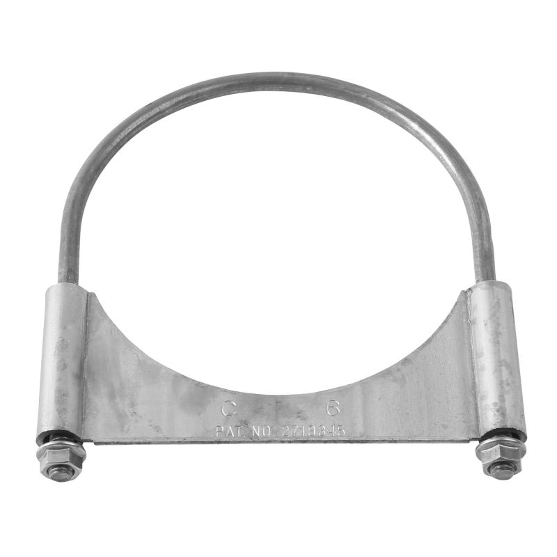 AP Exhaust T600 6" Heavy Duty Guillotine U-Bolt Exhaust Clamp w/Flange Nuts - Mild Steel
