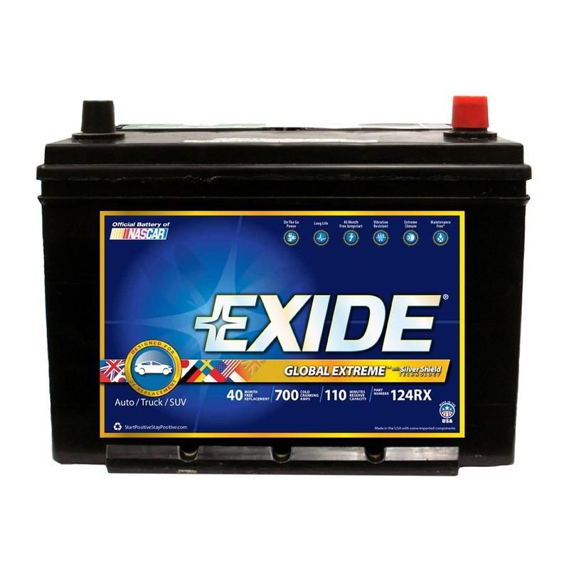 EXIDE BATTERY SX124R Sprinter Max GRP:124R CCA:700 AH:54 RC:100 FLOODED