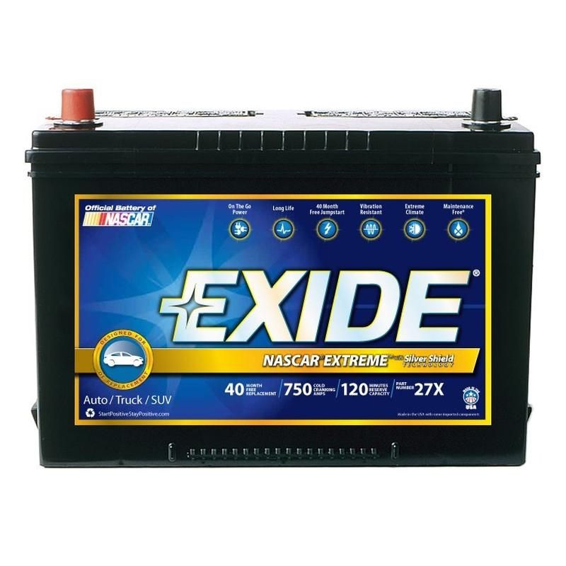 EXIDE BATTERY SX27 Sprinter Max GRP:27 CCA:750 AH:63 RC:120 FLOODED