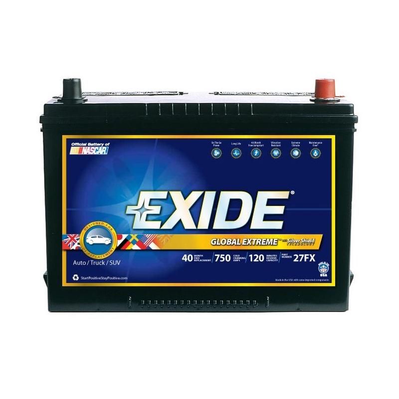 EXIDE BATTERY SX27F Sprinter Max GRP:27F CCA:750 AH:63 RC:120 FLOODED