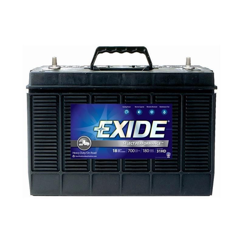 EXIDE BATTERY SX31HD Sprinter Max GRP:31 CCA:750 AH:92 RC:180 FLOODED Term:T