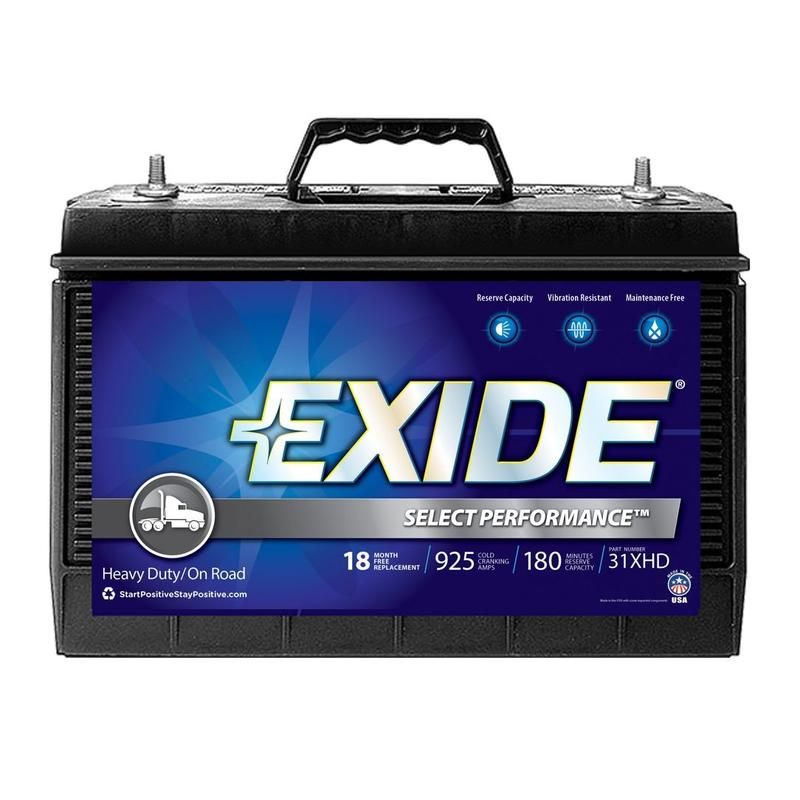 EXIDE BATTERY SX31XHD Sprinter Max GRP:31 CCA:950 AH:99 RC:195 FLOODED Term:T