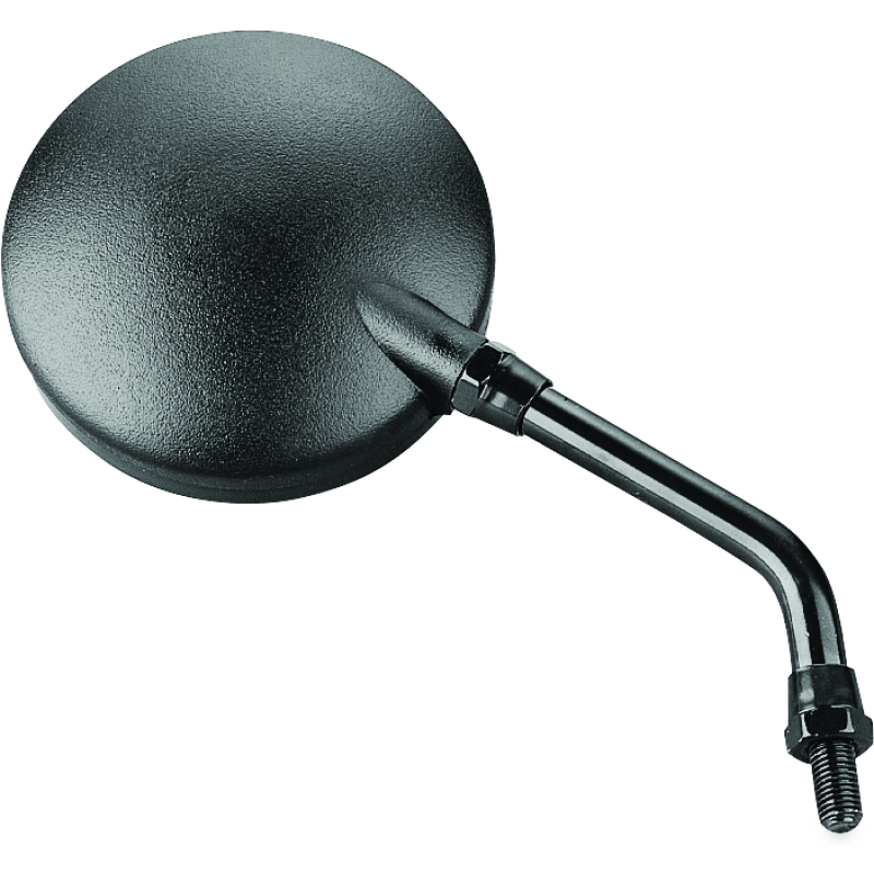 BikeMaster 600040 Round Mirror 6in Stem -10mm - Black