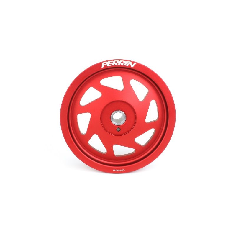 Perrin 18-22 Subaru Crosstrek / 19-22 Ascent Lightweight Crank Pulley (FA/FB Eng w/Small Hub) - Red