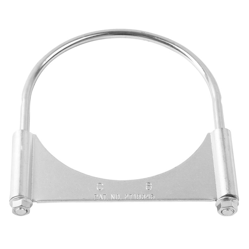 AP Exhaust T600Z 6" Heavy Duty Guillotine U-Bolt Exhaust Clamp w/Flange Nuts - Zinc Plated Steel