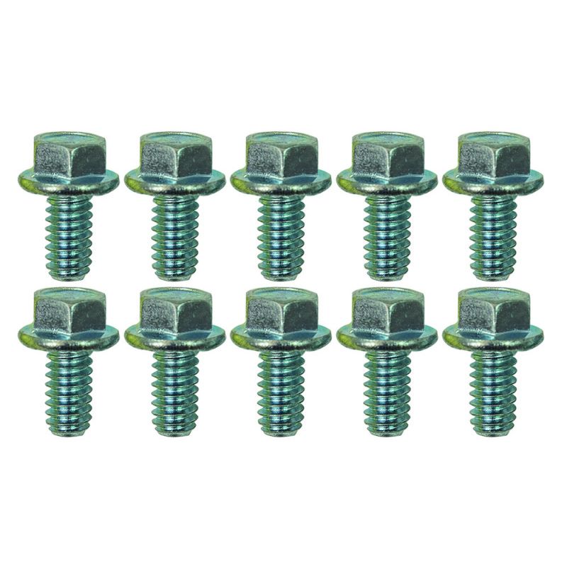 Moroso 38842 1/4in-20 x .500in Serrated Zinc Flange Bolt  - 10 Pack