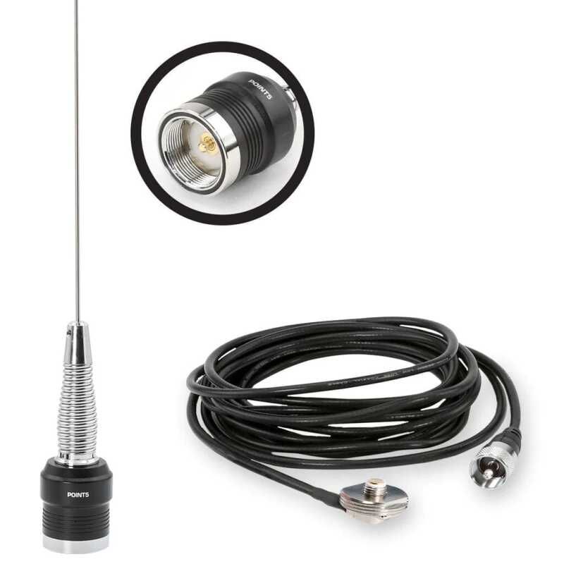 Rugged Radios ANT-SPARE-KIT-U GMRS / UHF No Ground Plane (NGP) Whip Antenna Kit & NMO Mount