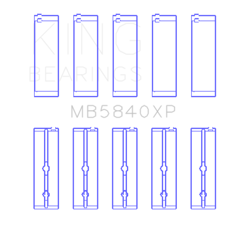 King Engine Bearings MB5840XP King Chrysler/Dodge Gen 3 Hemi 5.7L/6.1L/6.4L Crankshaft Main Bearing Set (Set of 5)