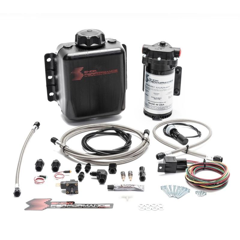 Snow Performance Stg 1 Boost Cooler F/I Water Injection Kit (Incl. SS Braided Line and 4AN Fittings)