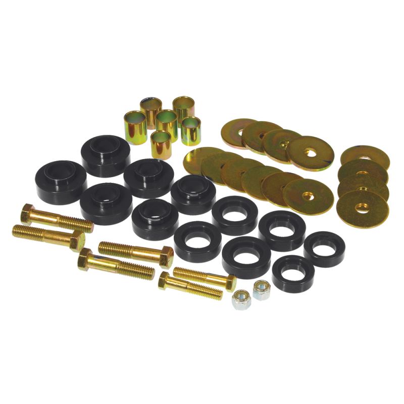Prothane 7-139-BL 67-81 Chevy Camaro Body Mount Kit w/ Hardware - Black