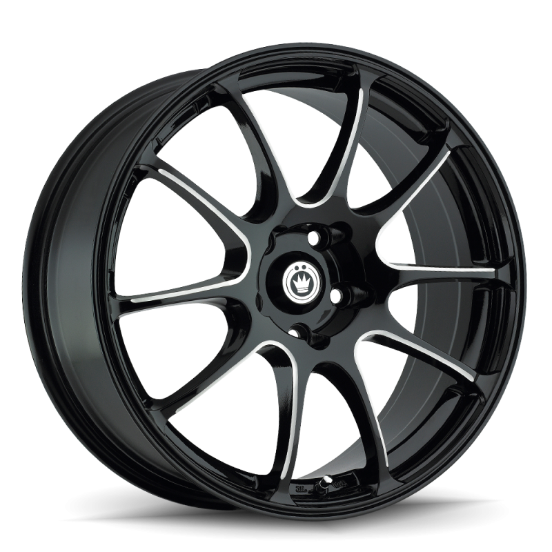 Konig Illusion 17x7 4x100 ET40 Black/Ball Cut Machine