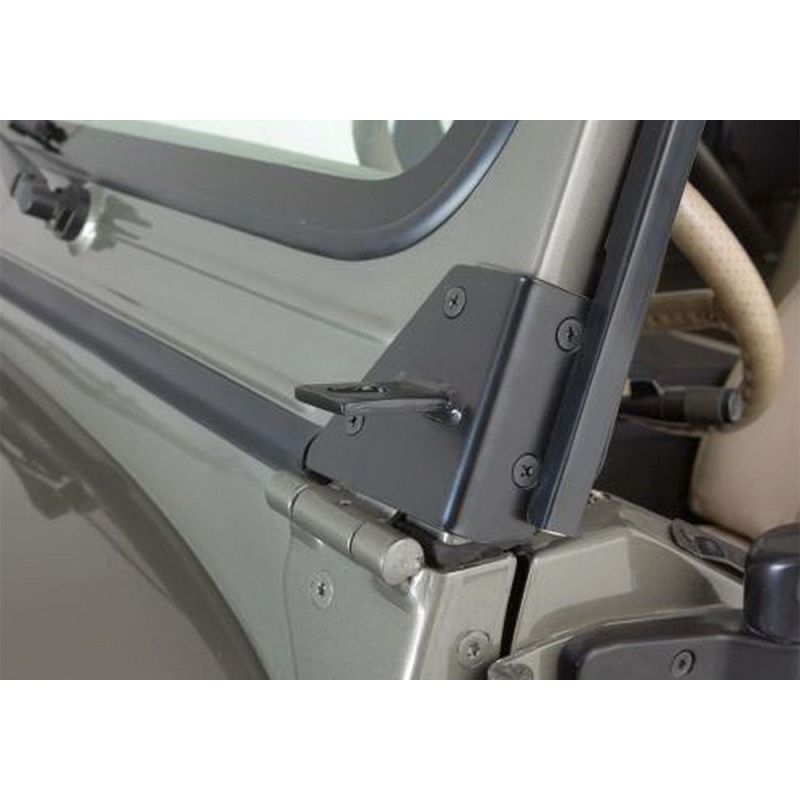 Rampage 7609 1976-1983 Jeep CJ5 Windshield Hinge Light Bracket - Black