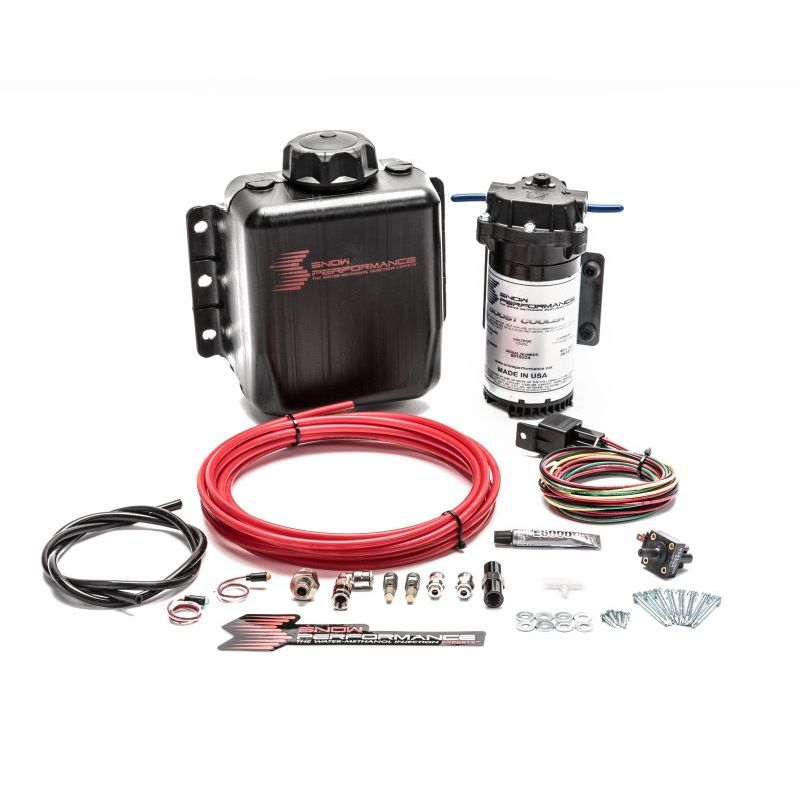 Snow Performance Stg 1 Boost Cooler TD Water Injection Kit (Incl. Red Hi-Temp Tubing/Quick Fittings)