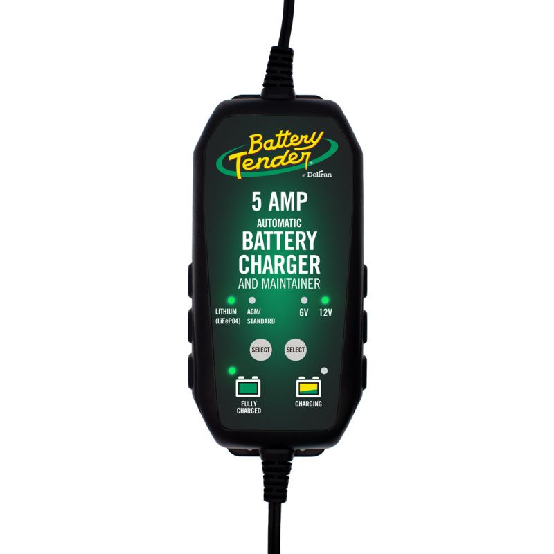 Battery Tender 022-0186G-DL-WH 12V 5A Lead Acid & Lithium Selectable Battery Charger