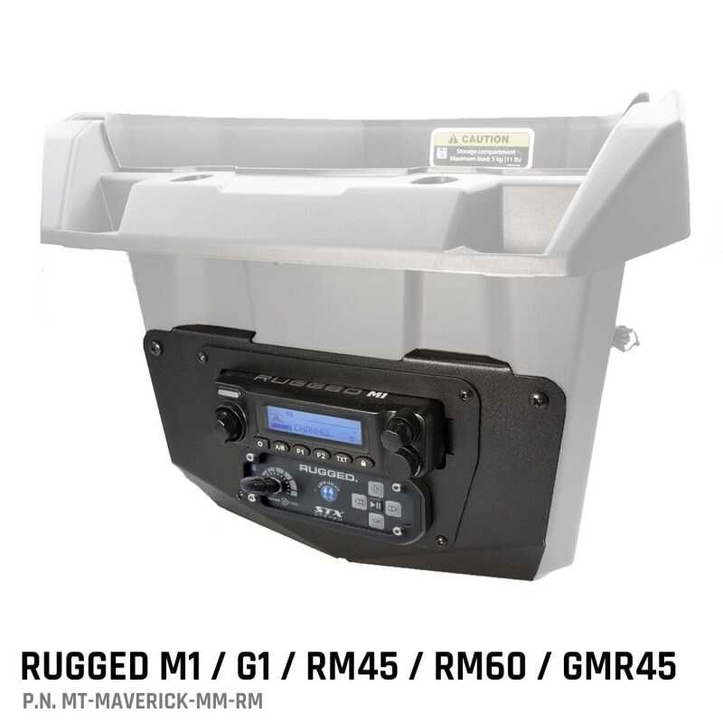 Rugged Radios MT-MAVERICK-MM-RM Can-Am Comm/Maverick - Glove Box Multi-Mount Kit for M1/G1/RM45/RM60/GMR45