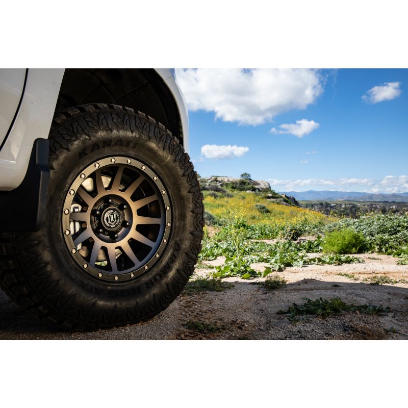 ICON 2017858347BR Compression 17x8.5 6x5.5 0mm Offset 4.75in BS 106.1mm Bore Bronze Wheel