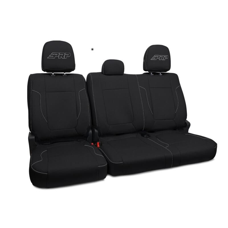 PRP Seats B070-06 PRP 12-14 Ford Raptor  Rear Bench Seat Covers- Black with Silver Stitch