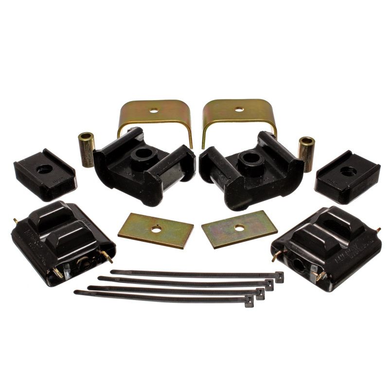 Energy Suspension 73-84 K5 Blazer 4WD Fullsize Black Complete Motor&Trans Mount Set Zinc Finish