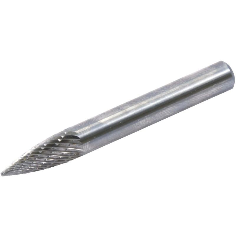 Forney 60126 Tungsten Carbide Burr with 1/4-Inch Shank, Tree Pointed, 1/4-Inch,Dark Grey