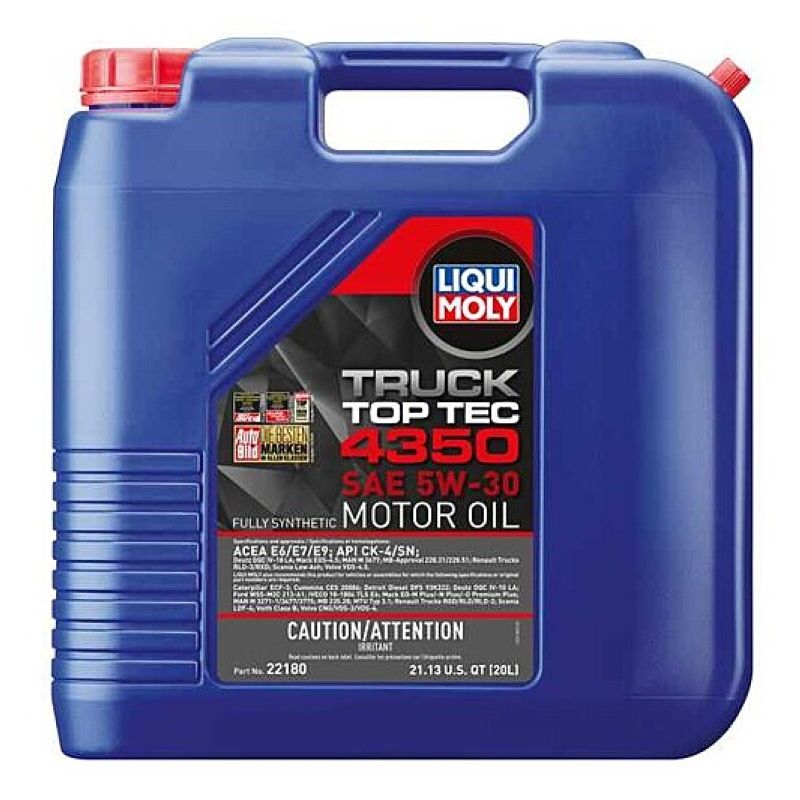 LIQUI MOLY 22180 20L Top Tec Truck 4350 Motor Oil SAE 5W30