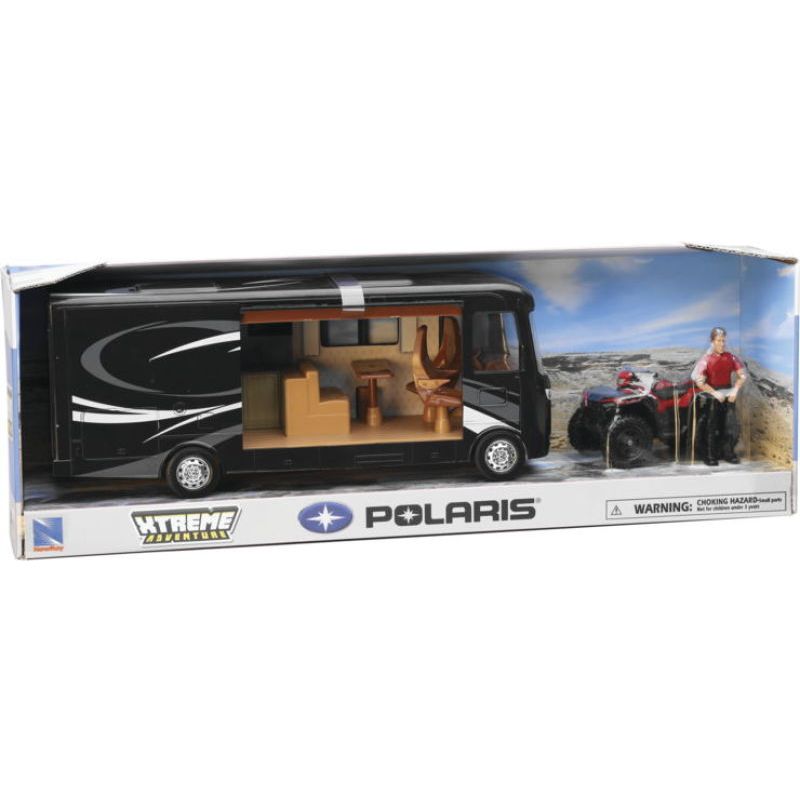 New Ray Toys SS-37356 Polaris Sportsman with RV Van and Figurine