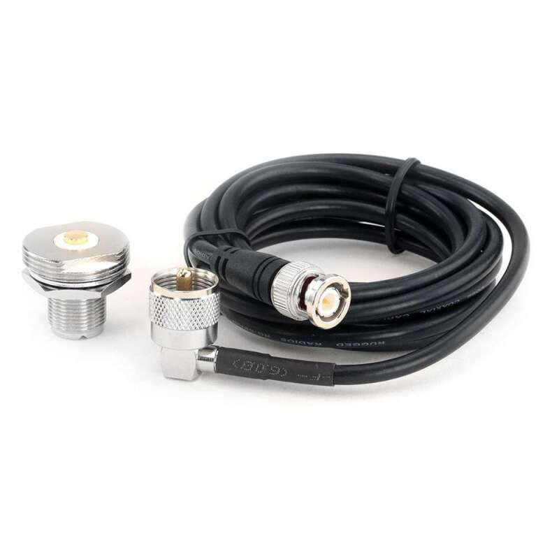Rugged Radios NMO-RACE-BNC 7 Ft Antenna Coax Cable Kit with BNC Connector for handheld radios - by