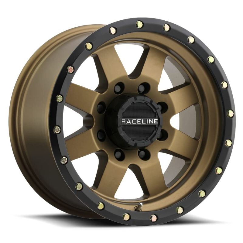Raceline 935BZ Defender 17x9in / 6x139.7 BP / 0mm Offset / 107.95mm Bore - Bronze Wheel